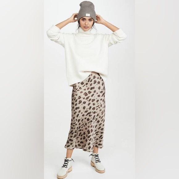 Anine Bing Bar Silk Skirt - Leopard NWT - Picture 7 of 8